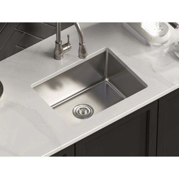 (image for) PELICAN PL-VR2318 R20 18 Gauge Stainless Steel Undermount Kitchen Sink 23'' x 18'' w/ Low Radius Corners
