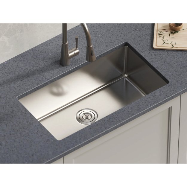 (image for) PELICAN PL-VR3118 R20 18 Gauge Stainless Steel Undermount Kitchen Sink 31'' x 18'' w/ Low Radius Corners