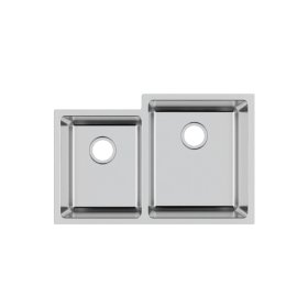 PELICAN PL-VR4060 R20 18 Gauge Stainless Steel Undermount Kitchen Sink 31 1/2'' x 20 1/2''' w/ Low Radius Corners
