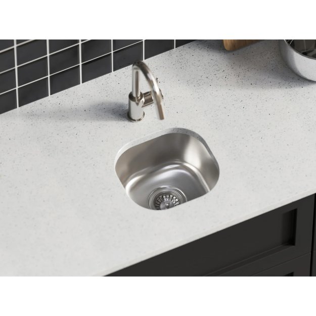 (image for) PELICAN PL-VS1513 18G Stainless Steel Single Bowl Undermount Kitchen Sink 15'' x 12-3/4''