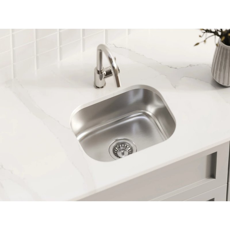 (image for) PELICAN PL-VS1815 18G Stainless Steel Single Bowl Undermount Kitchen Sink 18-1/2'' x 15''