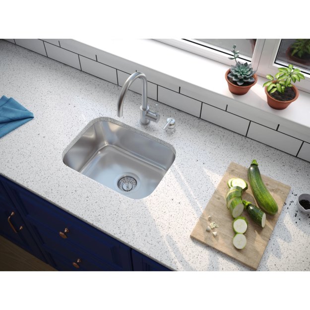 (image for) PELICAN PL-VS1815 18G Stainless Steel Single Bowl Undermount Kitchen Sink 18-1/2'' x 15''