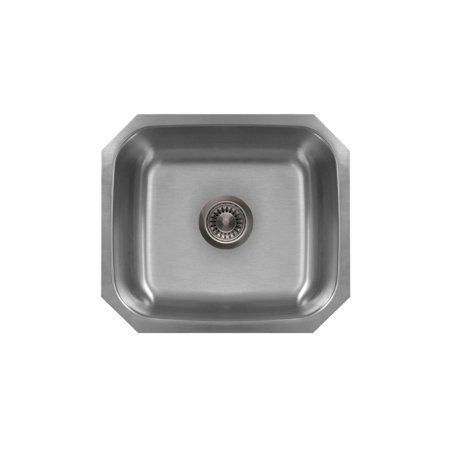 (image for) PELICAN PL-VS2118 18G Stainless Steel Single Bowl Undermount Kitchen Sink 20-5/8'' x 17-7/8''