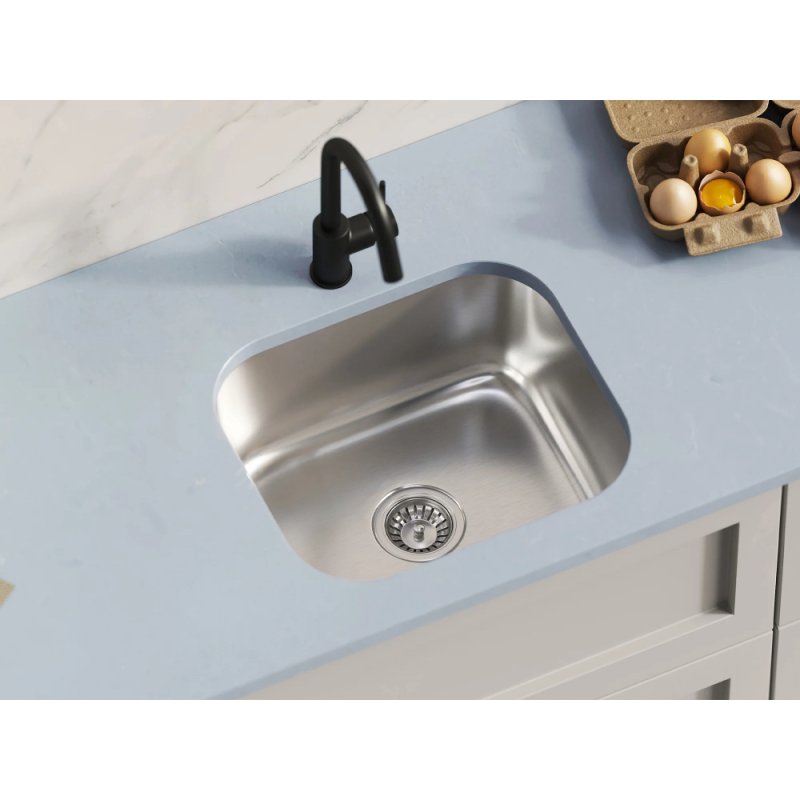 (image for) PELICAN PL-VS2118 18G Stainless Steel Single Bowl Undermount Kitchen Sink 20-5/8'' x 17-7/8''