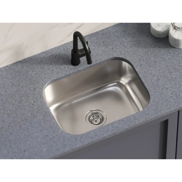 (image for) PELICAN PL-VS2318 18G Stainless Steel Single Bowl Undermount Kitchen Sink 23'' x 17-3/4''
