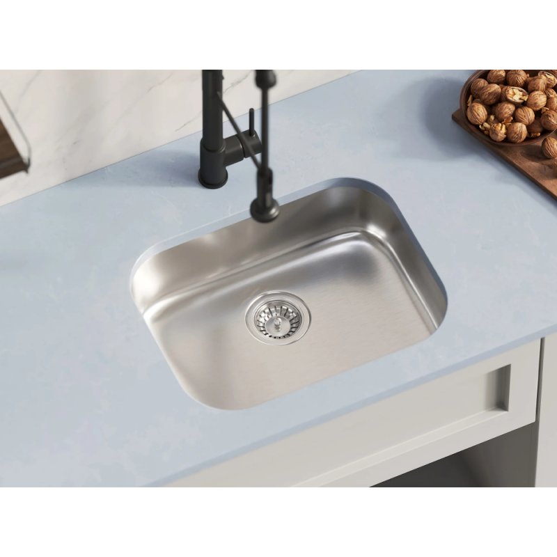 (image for) PELICAN PL-VS2318 18G Stainless Steel Single Bowl Undermount Kitchen Sink 23'' x 17-3/4''