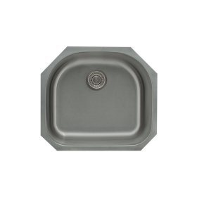 Pelican PL-VS2321 18G Stainless Steel Single Bowl Undermount Kitchen D Sink 23-1/2'' x 21"