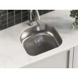 (image for) Pelican PL-VS2321 18G Stainless Steel Single Bowl Undermount Kitchen D Sink 23-1/2'' x 21"