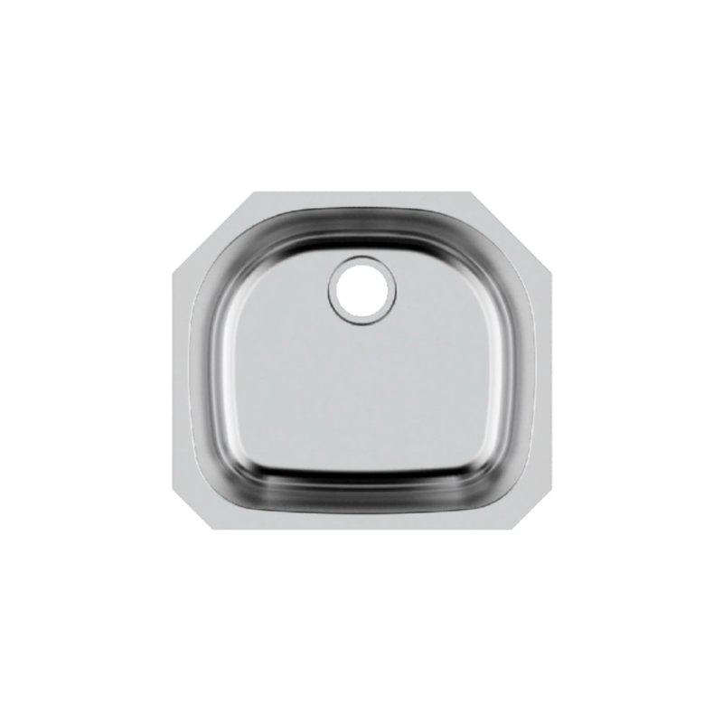 PELICAN PL-VS2321 18G Stainless Steel Single Bowl Undermount Kitchen D Sink 23-1/2\'\' x 21\"