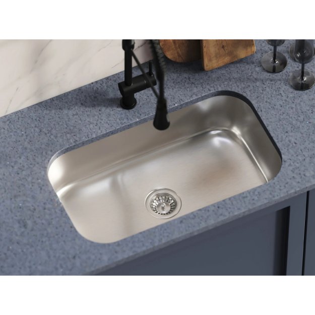 (image for) PELICAN PL-VS3018 18G Stainless Steel Single Bowl Undermount Kitchen Sink 30'' x 18''