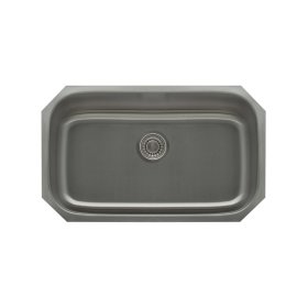 PELICAN PL-VS3218 16G Stainless Steel Single Bowl Undermount Kitchen Sink 32 1/8'' x 18''