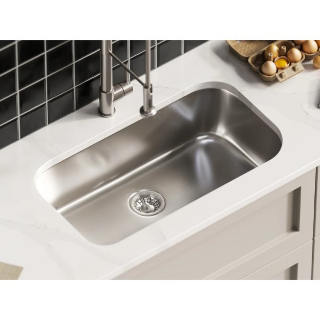(image for) PELICAN PL-VS3218 18G Stainless Steel Single Bowl Undermount Kitchen Sink 32 1/8'' x 18''
