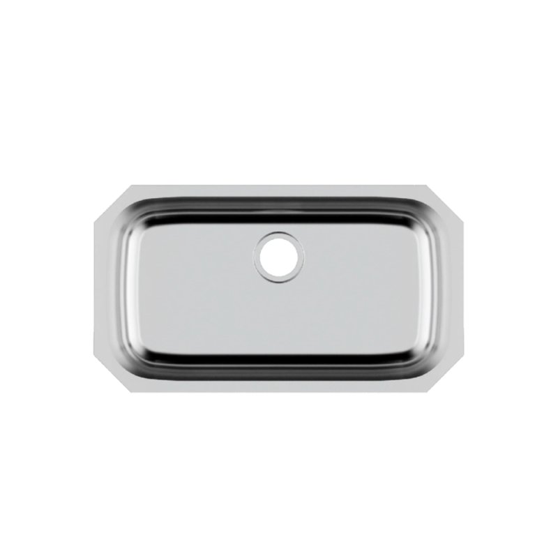 PELICAN PL-VS3218 18G Stainless Steel Single Bowl Undermount Kitchen Sink 32 1/8\'\' x 18\'\'