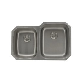 PELICAN PL-VS4060 16G Stainless Steel Double Bowl Undermount Kitchen Sink 32'' x 20-1/2"