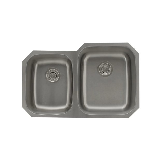 (image for) PELICAN PL-VS4060 16G Stainless Steel Double Bowl Undermount Kitchen Sink 32'' x 20-1/2"