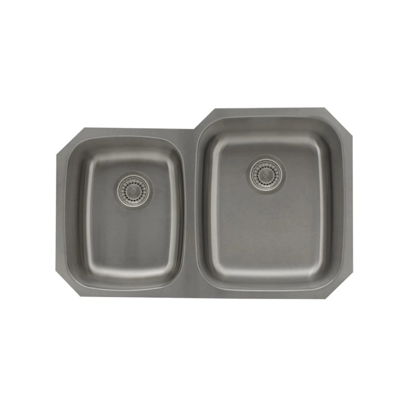 (image for) PELICAN PL-VS4060 18G Stainless Steel Double Bowl Undermount Kitchen Sink 32'' x 20-1/2"
