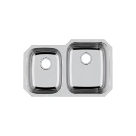 PELICAN PL-VS4060 16G Stainless Steel Double Bowl Undermount Kitchen Sink 32'' x 20-1/2"