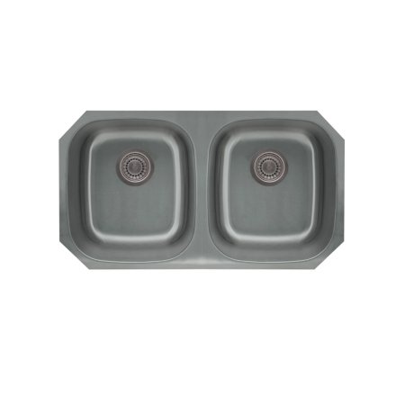 (image for) PELICAN PL-VS5050 18G Stainless Steel Double Bowl Undermount Kitchen Sink 32 1/8'' x 18"