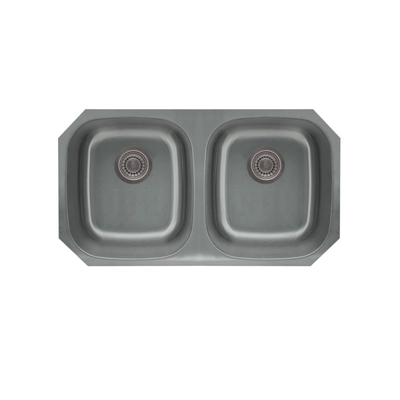(image for) PELICAN PL-VS5050 18G Stainless Steel Double Bowl Undermount Kitchen Sink 32 1/8'' x 18"