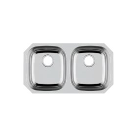 PELICAN PL-VS5050 16G Stainless Steel Double Bowl Undermount Kitchen Sink 32 1/8'' x 18''