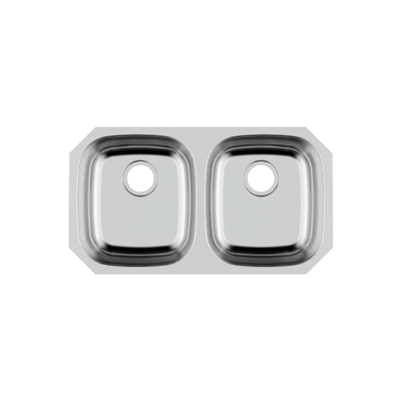 PELICAN PL-VS5050 18G Stainless Steel Double Bowl Undermount Kitchen Sink 32 1/8\'\' x 18\"