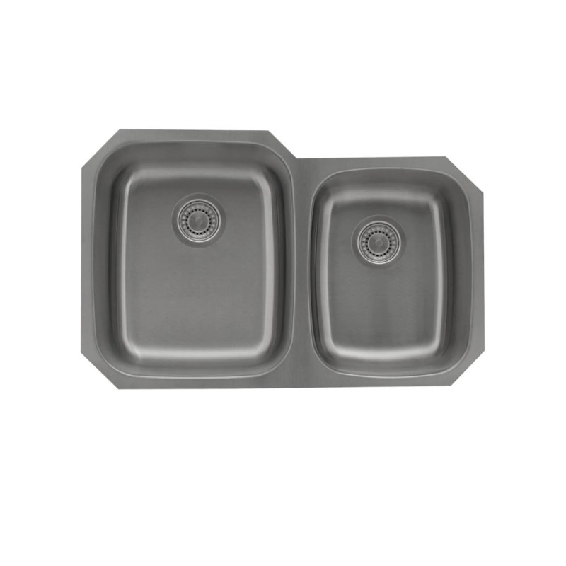 (image for) PELICAN PL-VS6040 18G Stainless Steel Double Bowl Undermount Kitchen Sink 32'' x 20-1/2"