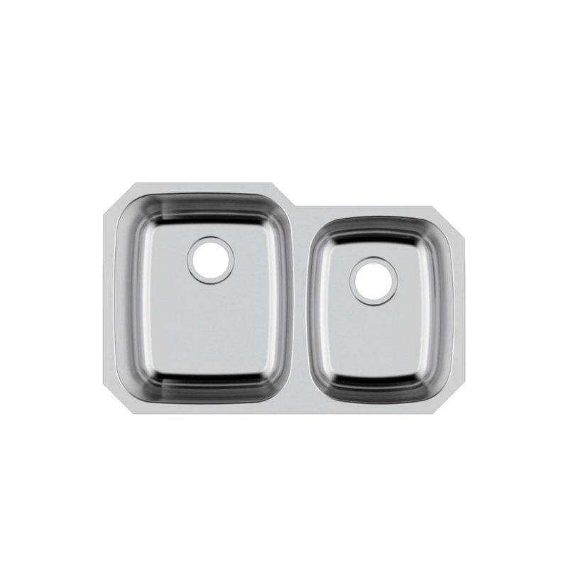 PELICAN PL-VS6040 18G Stainless Steel Double Bowl Undermount Kitchen Sink 32\'\' x 20-1/2\"