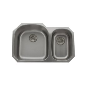 PELICAN PL-VS7030 16G Stainless Steel Double Bowl Undermount Kitchen Sink 31-1/2'' x 20-1/2''