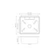 (image for) PELICAN PL-VT2522-1 18G Stainless Steel Single Bowl Top Mount Kitchen Sink 25'' x 22'' w/ 1 Hole