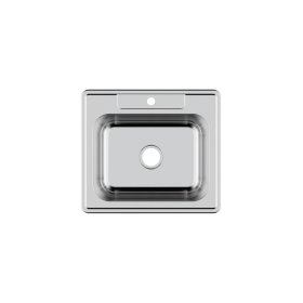 PELICAN PL-VT2522-1 18G Stainless Steel Single Bowl Top Mount Kitchen Sink 25'' x 22'' w/ 1 Hole