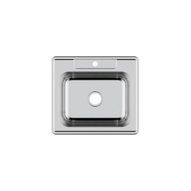 (image for) PELICAN PL-VT2522-1 18G Stainless Steel Single Bowl Top Mount Kitchen Sink 25'' x 22'' w/ 1 Hole