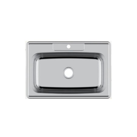 (image for) PELICAN PL-VT3322-1 18G Stainless Steel Single Bowl Top Mount Kitchen Sink 33'' x 22'' w/ 1 Hole
