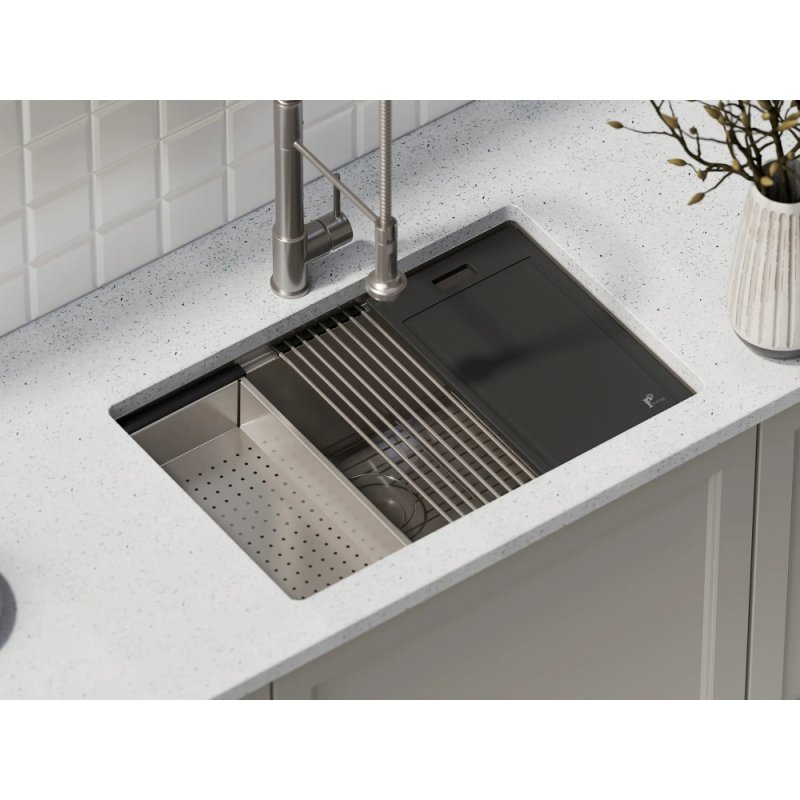 (image for) PELICAN PL-WS2819 R0 16g Stainless Steel Workstation Sink - 28" x 19" x 10"