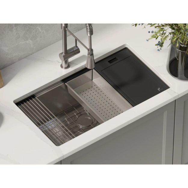 (image for) PELICAN PL-WS3319 R0 16g Stainless Steel Workstation Sink - 33" x 19" x 10"