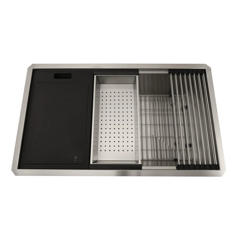 (image for) PELICAN PL-WS3319 R0 16g Stainless Steel Workstation Sink - 33" x 19" x 10"