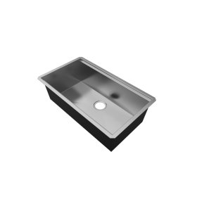 PELICAN PL-WS3319 R0 16g Stainless Steel Workstation Sink - 33" x 19" x 10"