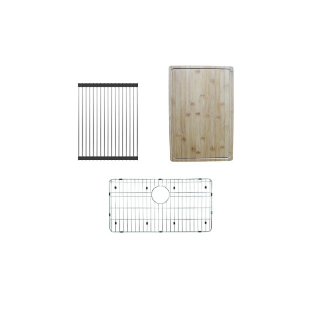 (image for) PELICAN PL-WS400 33" x 22" x 9 1/2" Granite Composite Workstation Style Sink - Alpina