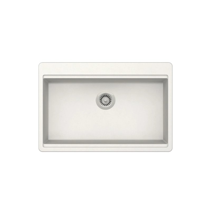 PELICAN PL-WS400 33\" x 22\" x 9 1/2\" Granite Composite Workstation Style Sink - Alpina