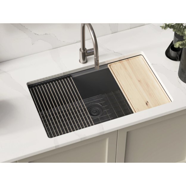 (image for) PELICAN PL-WS400 33" x 22" x 9 1/2" Granite Composite Workstation Style Sink - Chroma