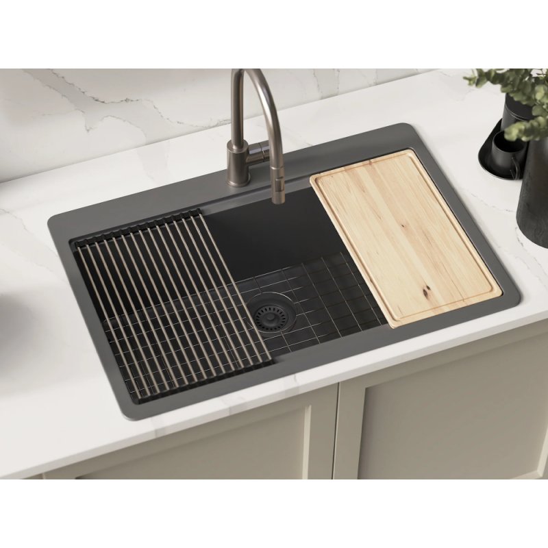 (image for) PELICAN PL-WS400 33" x 22" x 9 1/2" Granite Composite Workstation Style Sink - Chroma