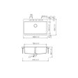 (image for) PELICAN PL-WS400 33" x 22" x 9 1/2" Granite Composite Workstation Style Sink - Chroma
