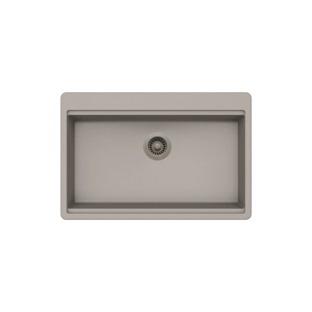 (image for) PELICAN PL-WS400 33" x 22" x 9 1/2" Granite Composite Workstation Style Sink - Concrete