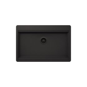 PELICAN PL-WS400 33" x 22" x 9 1/2" Granite Composite Workstation Style Sink - Onyx