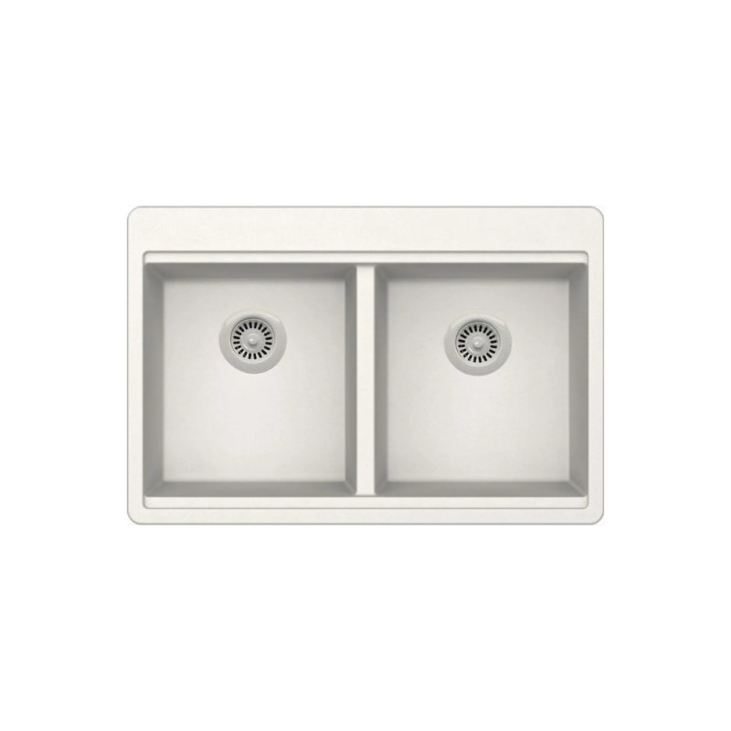 PELICAN PL-WS500 33\" x 22\" x 9 1/2\" Granite Composite Workstation Style Sink - Alpina