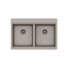 PELICAN PL-WS500 33" x 22" x 9 1/2" Granite Composite Workstation Style Sink - Concrete