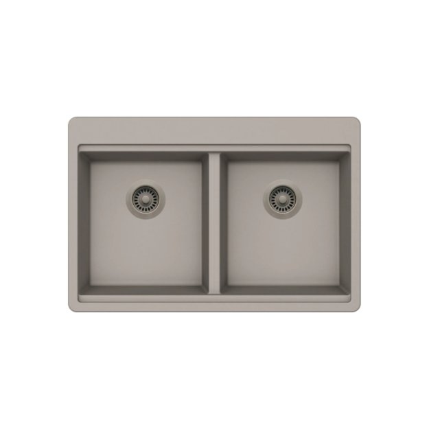 (image for) PELICAN PL-WS500 33" x 22" x 9 1/2" Granite Composite Workstation Style Sink - Concrete