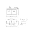 (image for) PELICAN PL-WS500 33" x 22" x 9 1/2" Granite Composite Workstation Style Sink - Onyx