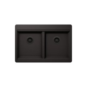 PELICAN PL-WS500 33" x 22" x 9 1/2" Granite Composite Workstation Style Sink - Onyx