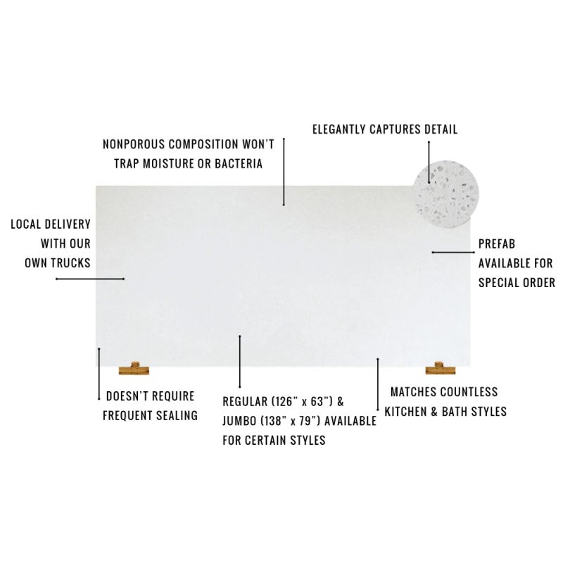 (image for) SOLSTONE Quartz Full Slab 126" x 63" 3cm - Siesta Key