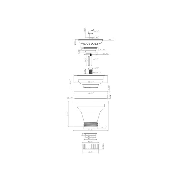 (image for) PELICAN Stainless Steel Standard Strainer - Satin Brushed